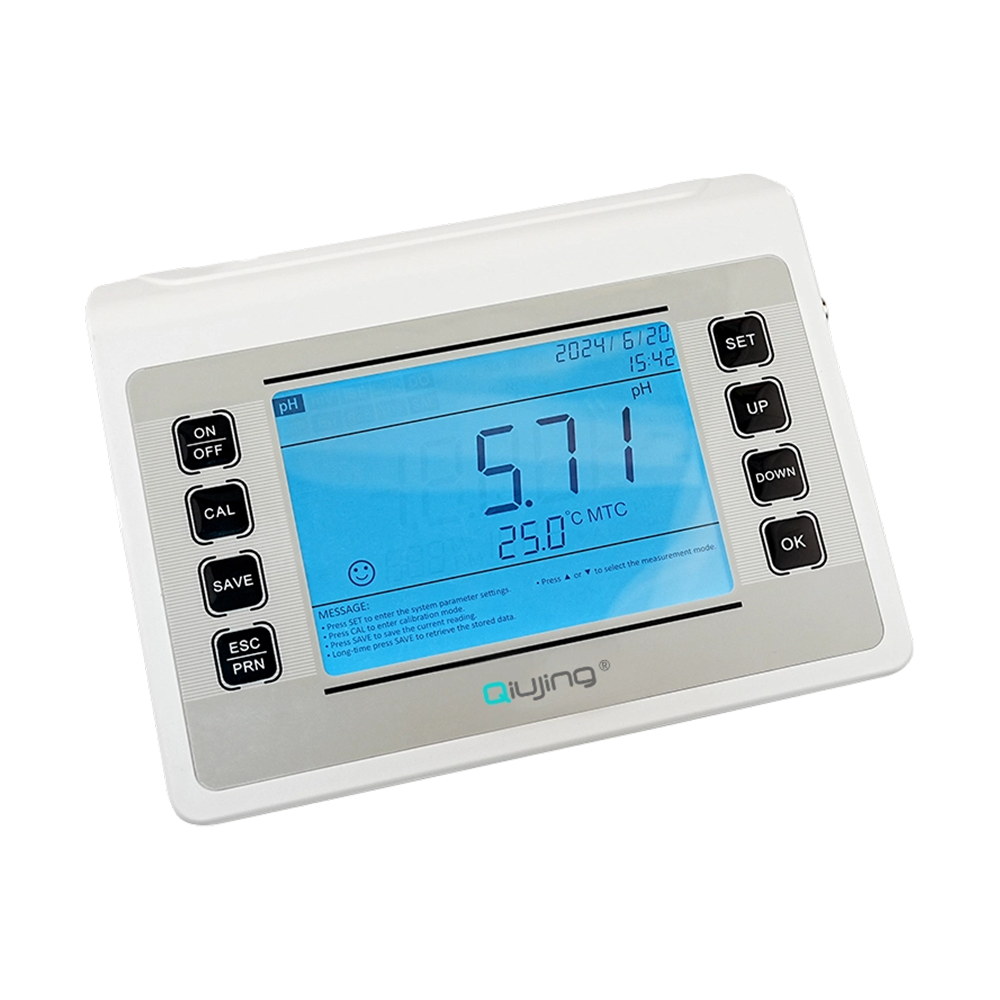 Qiujing Layar LED Nyaman Pencetakan Bluetooth Nirkabel Tahan Lama Penyimpanan Massal Bentchtop PH Meter P901 Qiujing Layar LED Nyaman Pencetakan Bluetooth Nirkabel Tahan Lama Penyimpanan Massal Bentchtop PH Meter P901